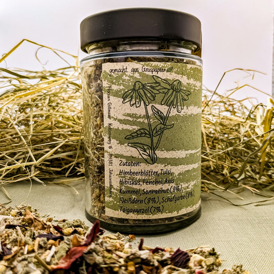 Body Kräutertee von bonoboherbs – linke Seitenansicht