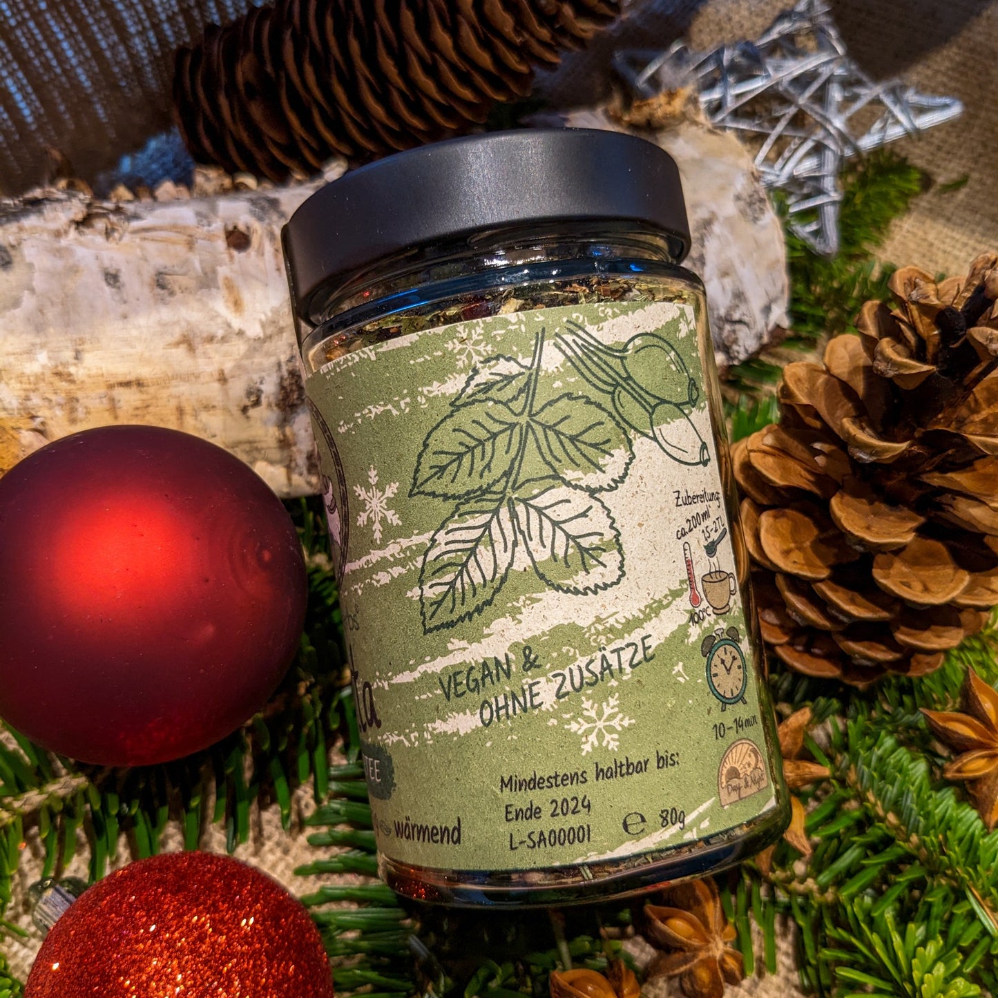 Santa Weihnachts-Kräutertee Glühweingewürze – rechte Seite