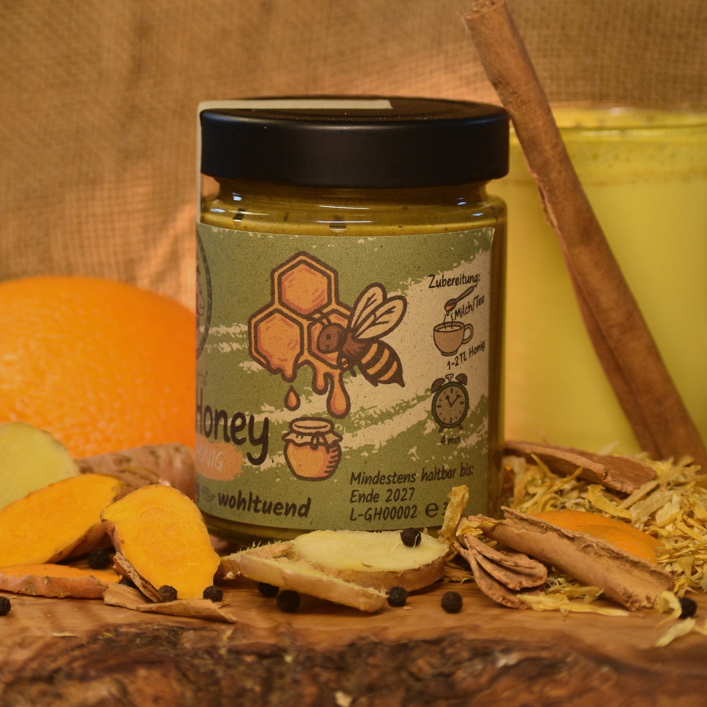 Golden Honey – Golden Milk Kräuterhonig mit Kurkuma & Ingwer