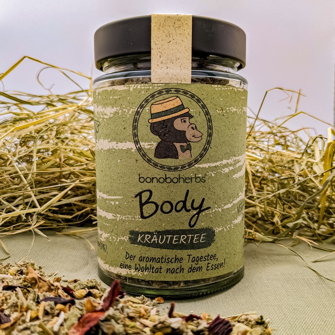 Body Kräutertee von bonoboherbs – Vorderansicht