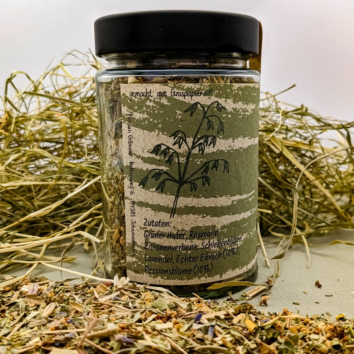 Flow Kräutertee von bonoboherbs – linke Seitenansicht