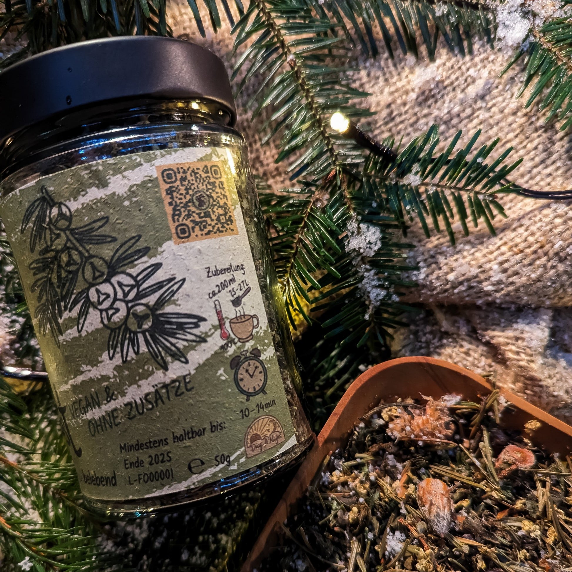 Forest Kräutertee Waldbaden von bonoboherbs – linke Seite