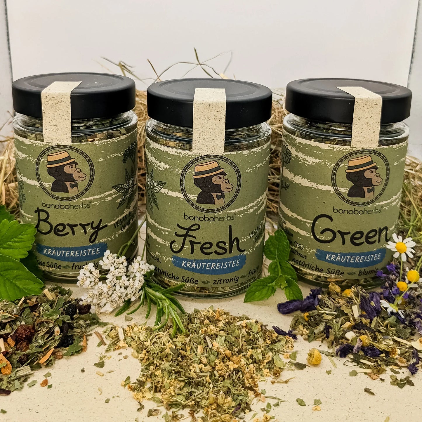 Großes Kräutereisteeset von bonoboherbs – Vorderansicht