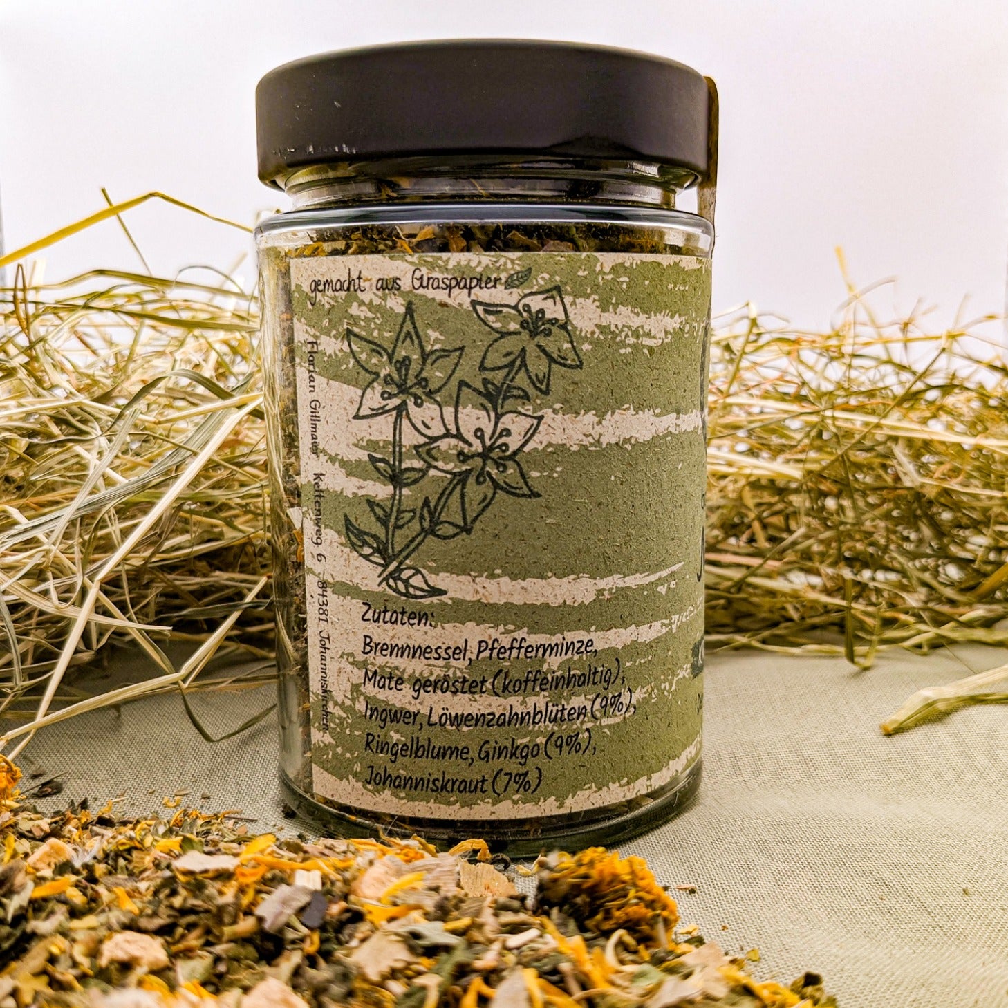 Mind Kräutertee von bonoboherbs – linke Seitenansicht