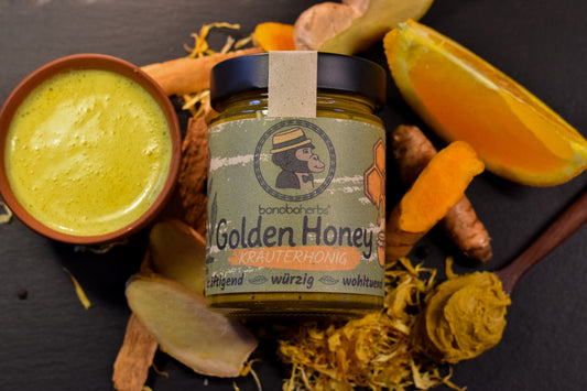 Golden Honey – Golden Milk Kräuterhonig mit Kurkuma & Ingwer